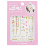 Glamorous Princess Jewel Body Sticker featuring shiny jewelry patterns from 'My Little Princess' series for kids' fun.