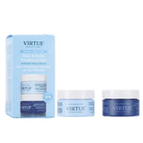 Virtue Hair & Scalp Reset Duo Set, featuring a 15ml Restorative Treatment Mask and Exfoliating Scalp Treatment for rejuvenation.