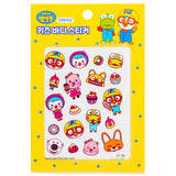 Bright and fun Pororo body sticker featuring Pororo, Poby, Eddy, and Loppy, perfect for kids aged 3 and up.