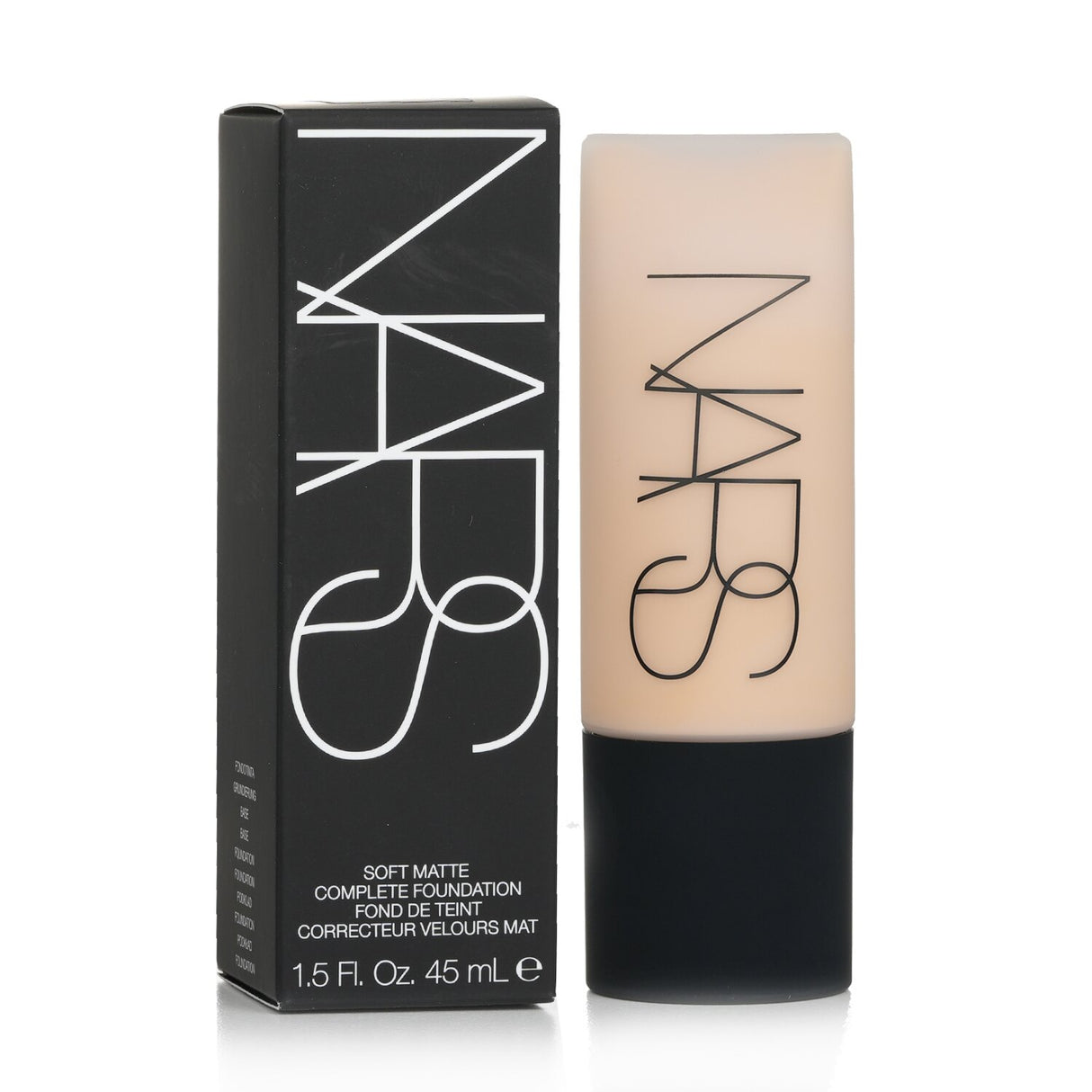 NARS Soft Matte Complete Foundation in Light 4 Deauville, full coverage, oil-free, matte finish, 16-hour wear with hydration.