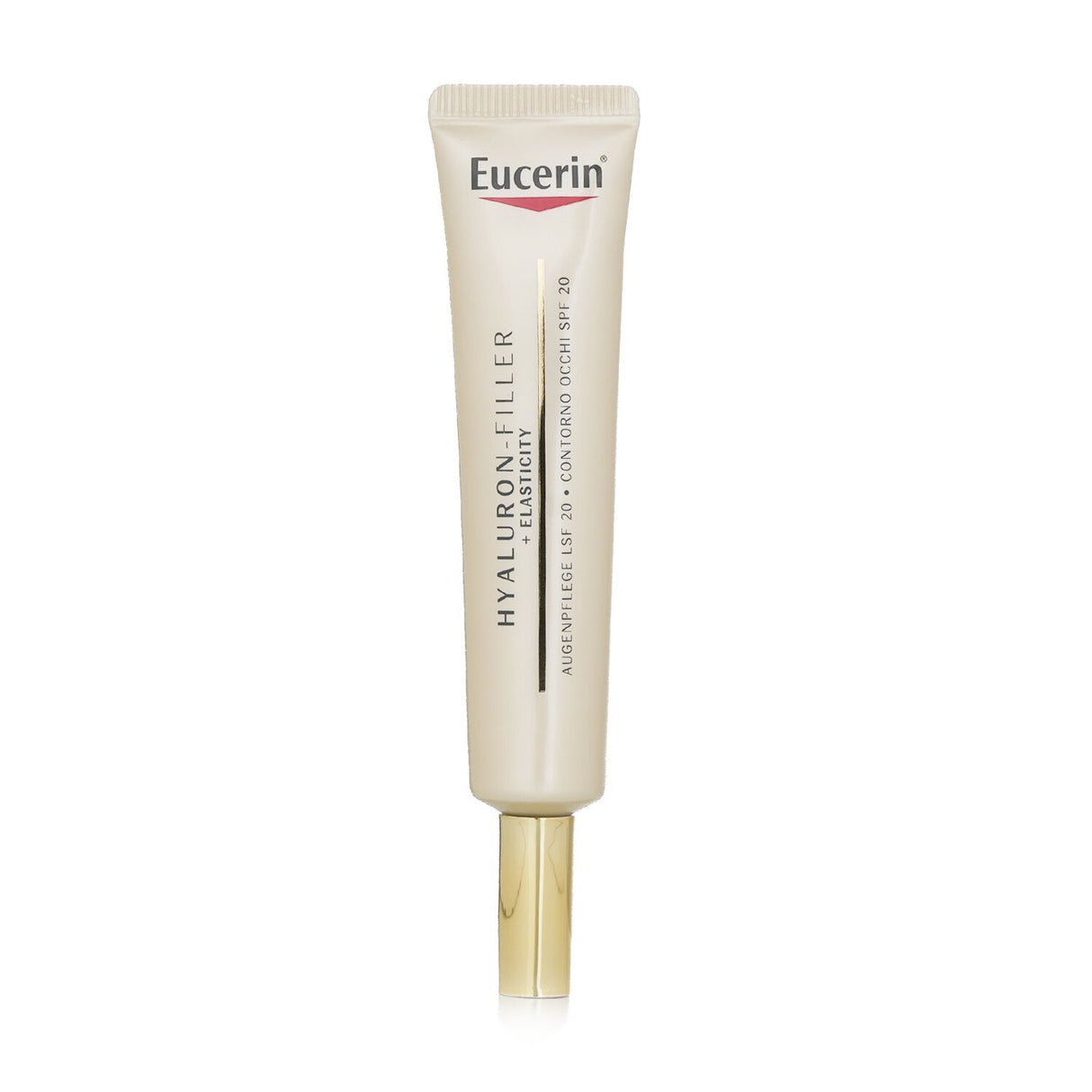 Eucerin Anti Age Eye Cream SPF20, 15ml, with Hyaluronic Acid for plumping wrinkles and improving skin elasticity.