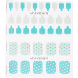 Mint cream dot patterned nail stickers in a 36-piece pack, designed for easy application and salon-quality shine.