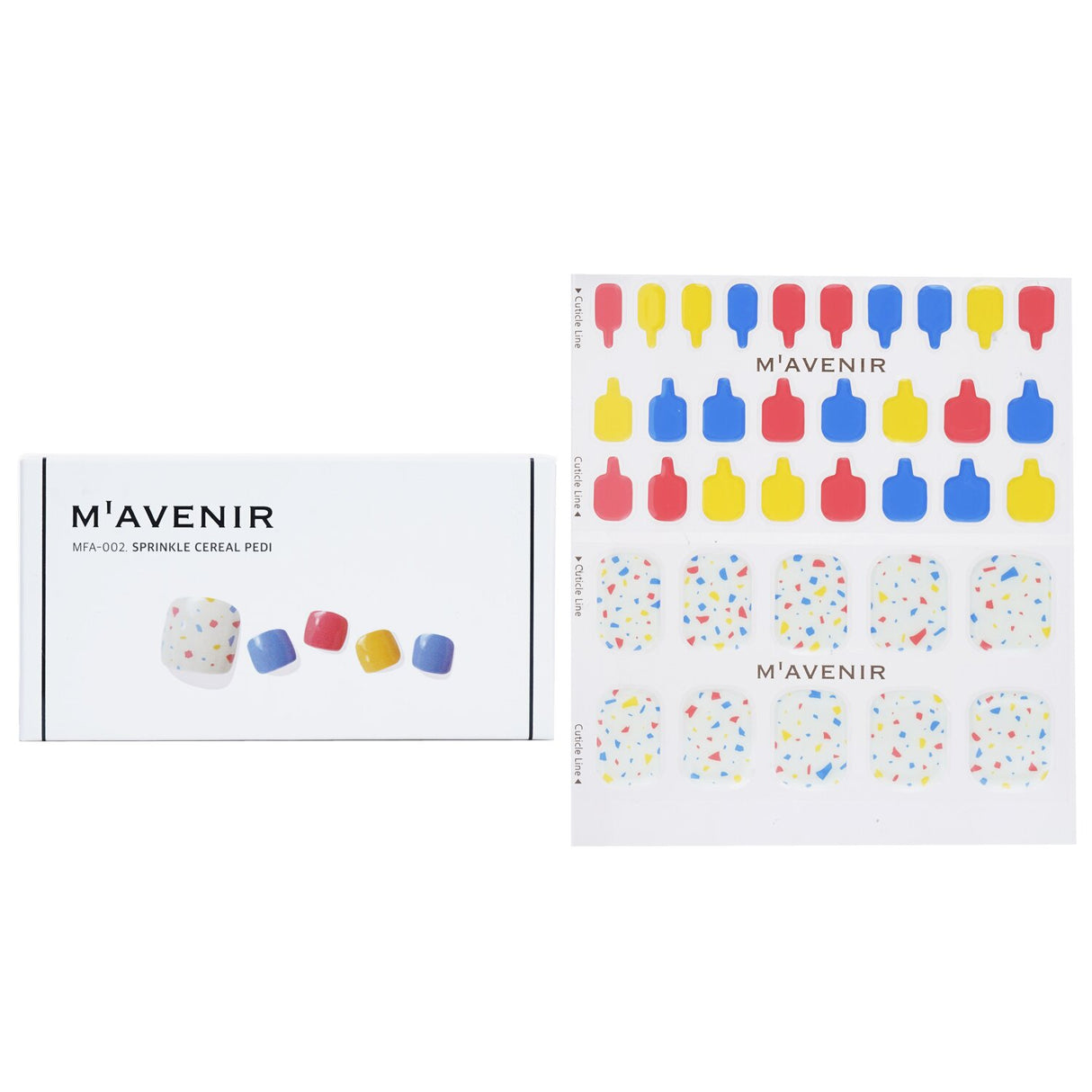 Mint cream dot nail stickers by Mavenir featuring 36 salon-quality, easy-apply designs for vibrant, stunning pedicures.