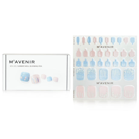 Bright and vibrant pack of 32 Mavenir nail stickers in assorted colors, perfect for easy, stylish nail art at home.