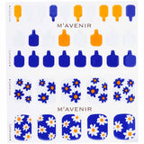 Colorful Daisy Flower Garden nail stickers, 36pcs, for effortless, stylish pedicures with high-quality liquid gel finish.