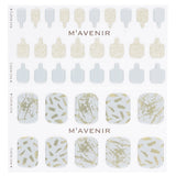 Mavenir Nail Stickers, #PowderOfGoldPedi - 36 patterned gel stickers for stunning salon-quality nail art at home.