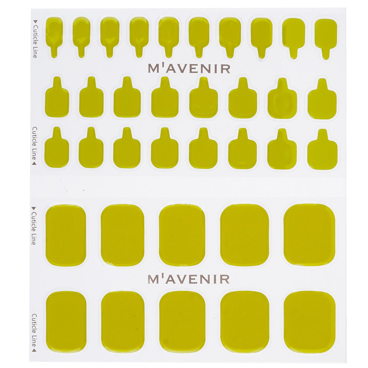 Mavenir Extra Olive Pedi nail stickers in green, 36 pieces, designed for salon-quality nail art at home, safe and easy to apply.