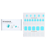 Mavenir White Pearl Summer Pedi nail stickers, 36 salon-quality designs, easy to apply, radiant luster, safe and animal-friendly.