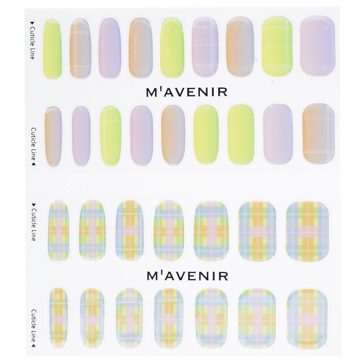 Colorful Neon Crossline nail stickers from Mavenir, 32pcs, offering salon-quality designs for all nail types and easy application.