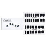 Black nail stickers featuring 32 modern designs made from real gel for effortless, salon-quality manicures at home.