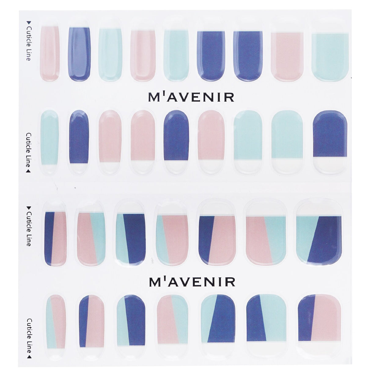 Mavenir French Pastel Nail Stickers - 32 assorted gel stickers for stylish, salon-quality manicures at home.