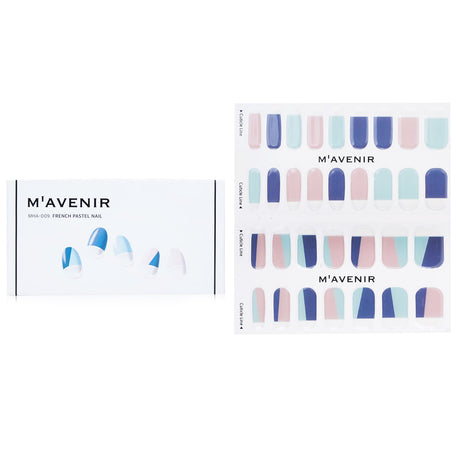 Assorted Mavenir French Pastel Nail Stickers (32pcs) for easy, stylish manicures with a salon-quality finish.