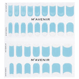 Salon-quality cream blue matte nail stickers, 32 pcs, perfect for effortless, stunning nail art at home.