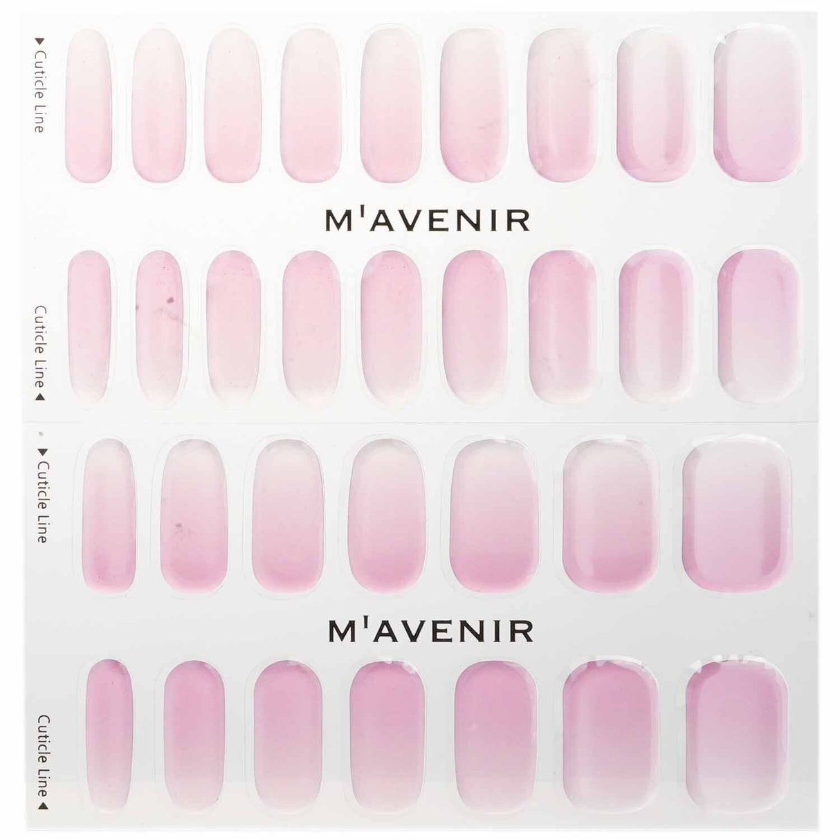 Mavenir Daily Pink Gradation Nail Stickers set, 32pcs, featuring radiant pink gel design for effortless nail art.