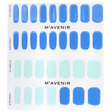 Mavenir Blue Nail Stickers featuring stylish blue jean designs, 32 salon-quality pieces for easy, flawless application.