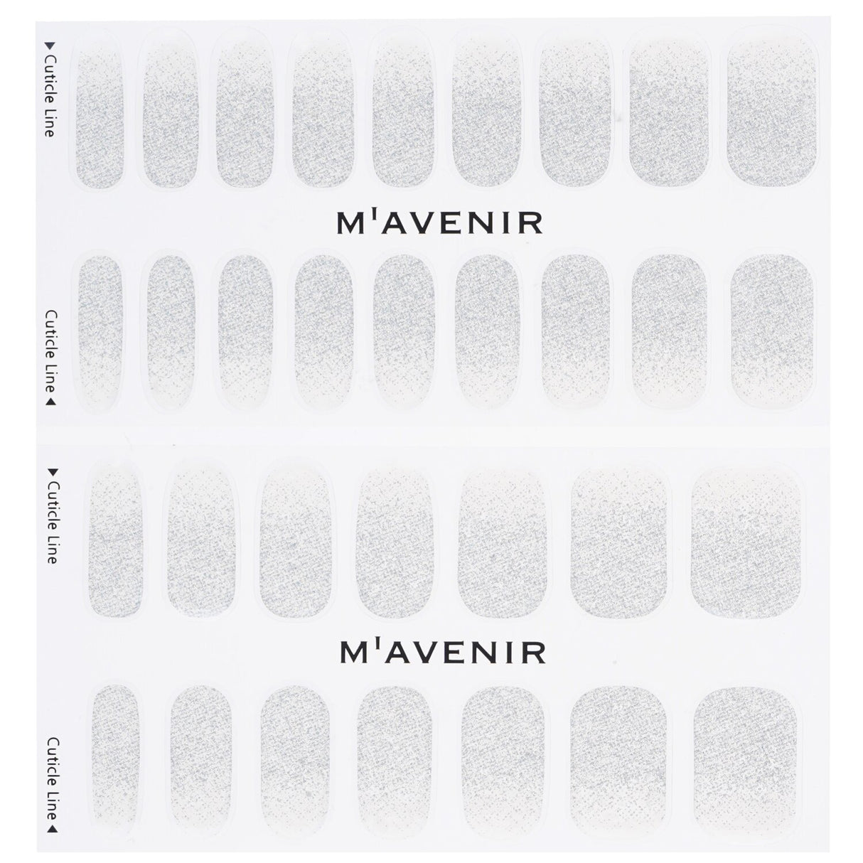 Mavenir Grey Nail Stickers (#Fiesta Silver) - 32 salon-quality designs for effortless, stylish nail art.