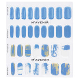 Mavenir Blue Nail Stickers: 32 salon-quality decals for stunning nails, featuring real gel for radiant luster and flawless fit.