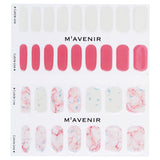 Pink rose quartz marble nail stickers, 32 pieces, crafted for easy application and luxurious salon-quality finish.