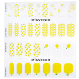 Bright yellow nail stickers featuring lemon designs for effortless, salon-quality nail art at home, suitable for all nails.