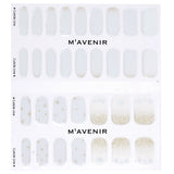 Mavenir White April Nail Stickers, 32 pcs, salon-quality designs for effortless nail art, safe and easy to apply.