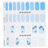 Mavenir Blue Mariposa Nail Stickers, 32 pieces, deliver salon-quality nail art with vibrant luster and easy application.