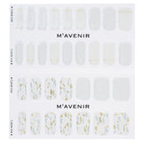 Mavenir White Nail Stickers featuring silver wedding ring designs; 32 pieces for effortless, radiant nail art.