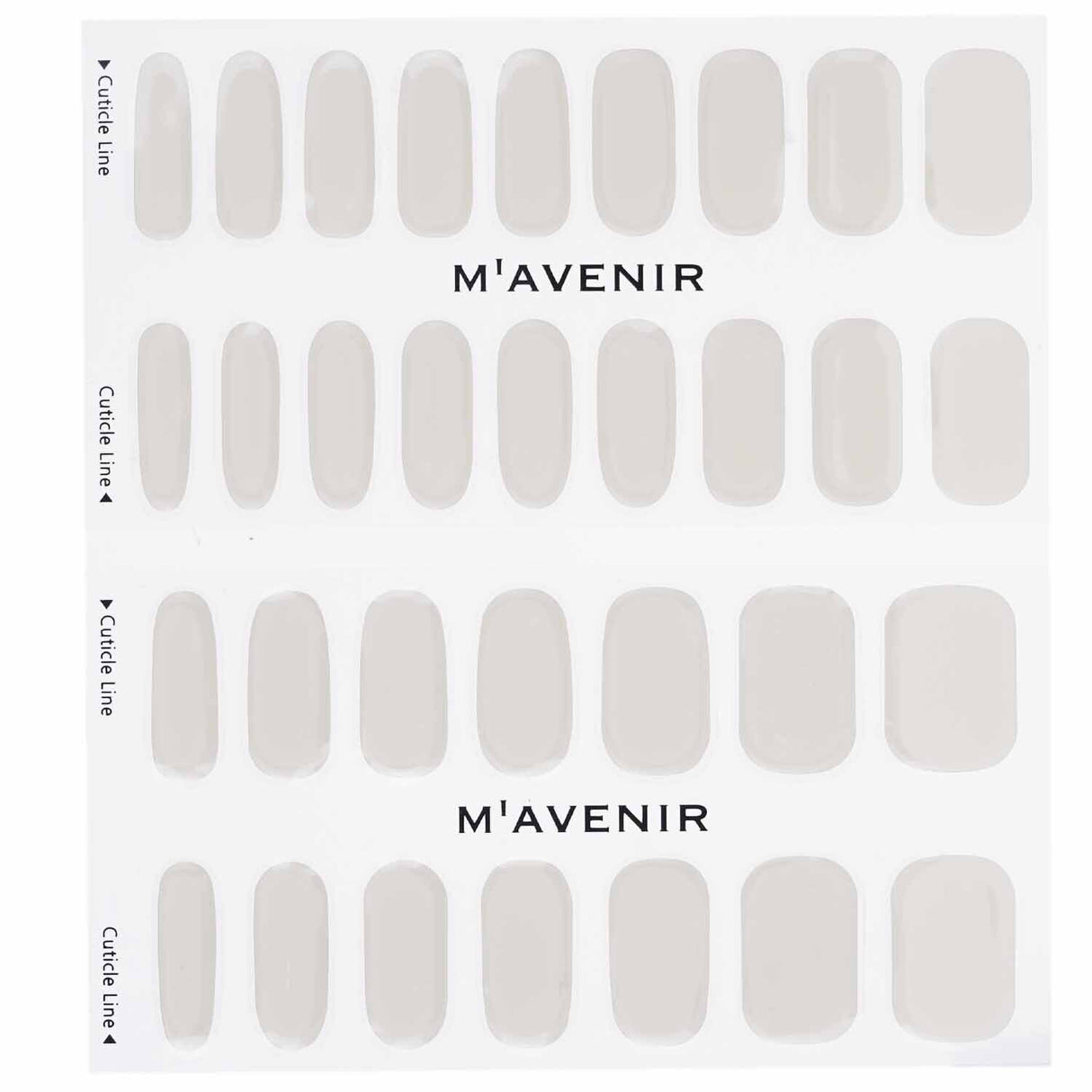 Premium Pale Beige nail stickers by Mavenir, featuring 32 easy-to-use designs for a salon-quality finish at home.