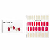 Mavenir red nail stickers in Sweet Dream Wine design, 32 salon-quality pieces with radiant luster for stunning manicures.