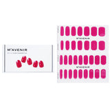 Mavenir Classic Raspberry Nail Stickers in Pink - 32 pieces for salon-quality nail art, made from real liquid gel, easy application.