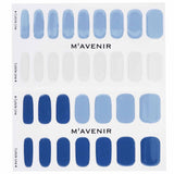 Mavenir blue nail stickers with 32 pieces for vibrant, easy application and salon-quality designs, safe and cruelty-free.