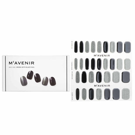 Mavenir Nail Stickers in assorted colors with black design, 32pcs, for easy salon-quality nail art at home.