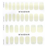 Mavenir white nail stickers with #Lemon Cream Fiesta design, 32 pieces for salon-quality at-home manicures.