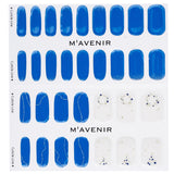 Mavenir blue nail stickers featuring snow tree design, 32pcs, perfect for effortless DIY manicures with radiant luster.