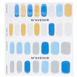 Colorful pastel beach nail stickers, 32pcs, easy to apply for stunning, salon-quality manicures at home.