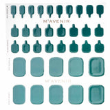 Vintage mint nail stickers in a 36-piece set, designed for seamless application and radiant shine, perfect for DIY manicures.