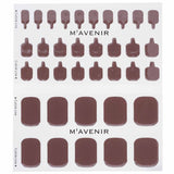 Mavenir's Cocoa Time Pedi nail stickers in brown, featuring 36 salon-quality designs for stunning, easy nail art at home.