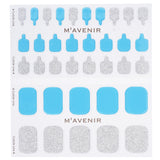 Mavenir Dusty Blue Pedi nail stickers in assorted colors, featuring 36 salon-quality, easy-to-apply designs for stunning manicures.