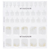 Mavenir Gold Starlight Pedi Nail Stickers in white, 36pcs, featuring radiant designs for elegant manicures and pedicures.