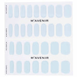 Soft blue nail sticker set featuring 32 designs for easy, salon-quality nail art application at home.