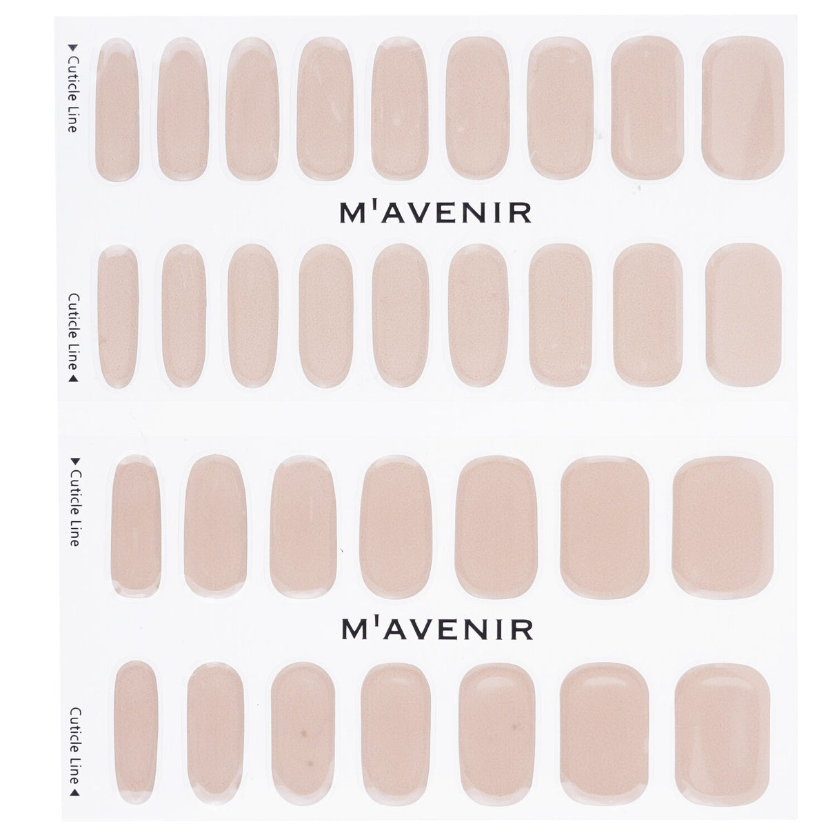 Mavenir Cosy Brown Nail Stickers - 32 premium gel stickers for salon-quality nails, fitting all sizes with radiant luster.