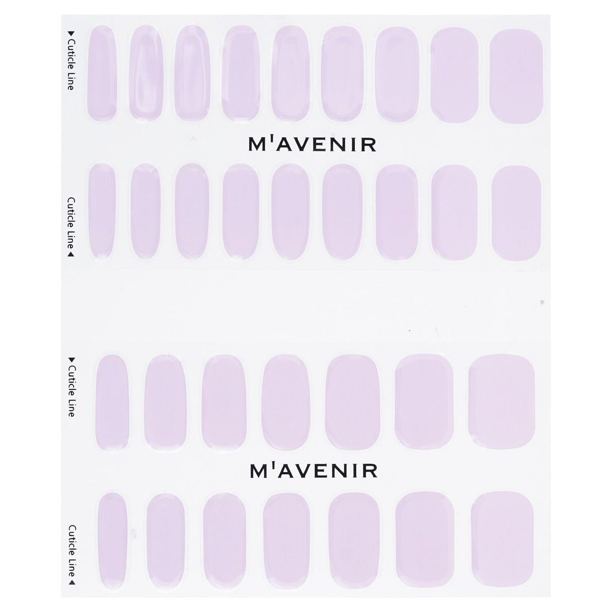 Purple nail stickers in Mystic design, 32 pieces, featuring radiant luster and perfect fit for all nail shapes.