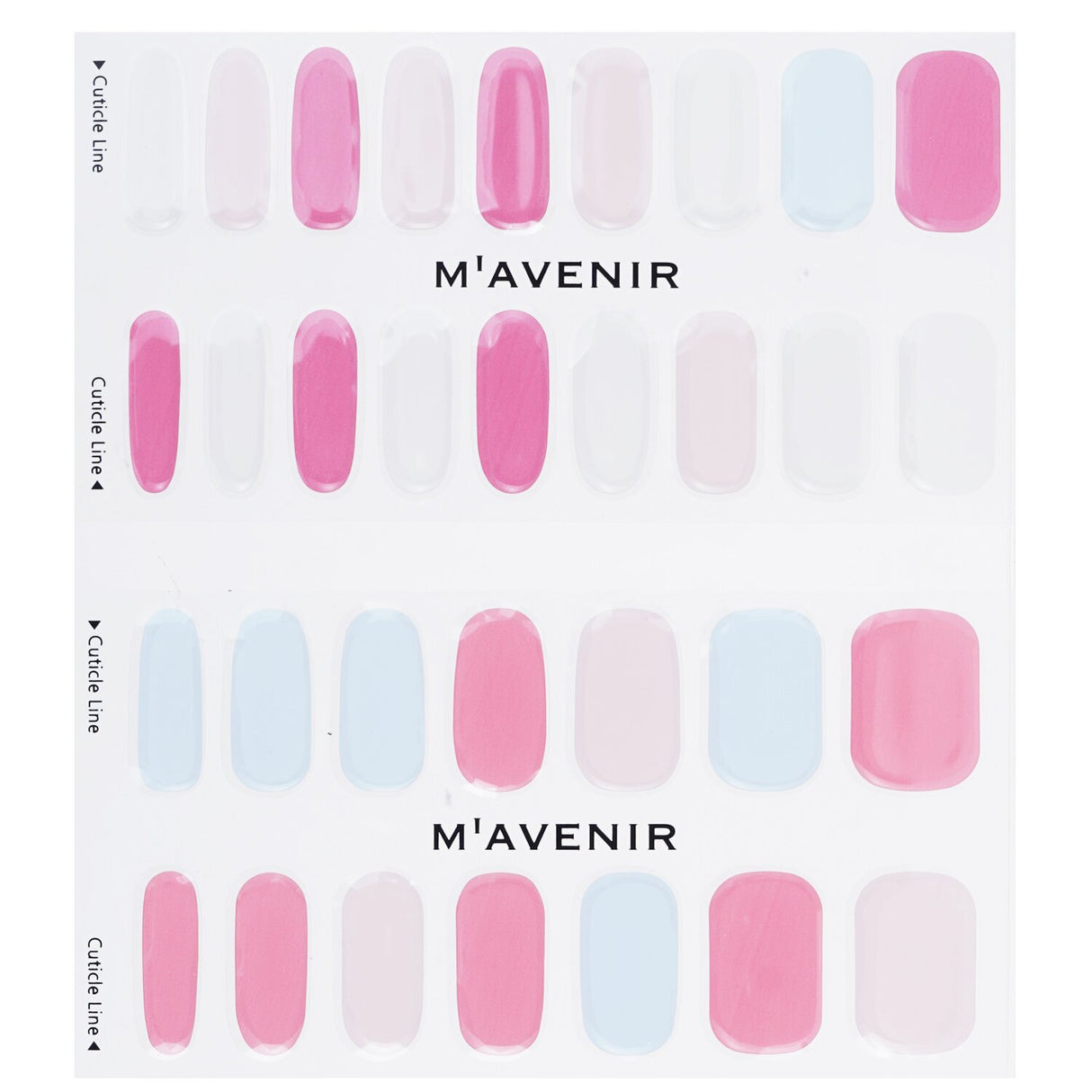 Assorted Mavenir nail stickers featuring #Flower Road design, 32 pieces for vibrant, salon-quality nail art.