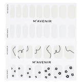 Mavenir Nail Sticker pack featuring 32 white, salon-quality designs, made from real liquid gel for a stunning, seamless look.