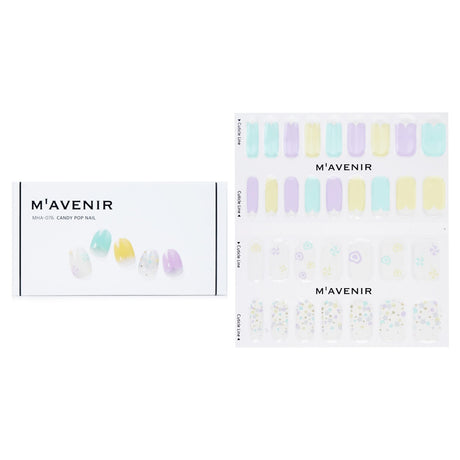 Vibrant Mavenir Candy Pop Nail Stickers pack of 32, made with real gel for salon-quality nail art at home.