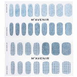 Mavenir Blue Nail Stickers: 32 salon-quality designs with liquid gel for a radiant finish and perfect fit, ideal for home use.