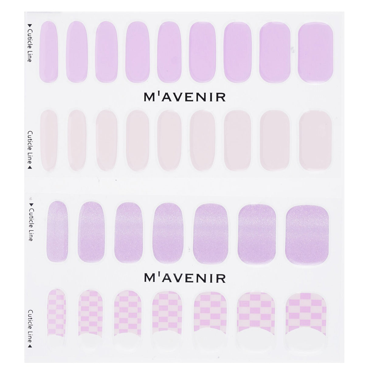 Purple Mavenir Nail Stickers from # Beyond Nail collection, featuring 32 salon-quality pieces for stunning nail art.