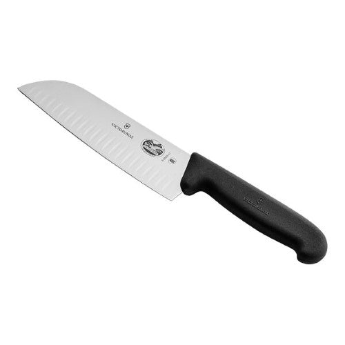 Victorinox Fibrox Granton Edge Santoku Knife 17cm Black