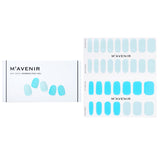 Blue swimming pool nail stickers set by Mavenir, featuring 32 salon-quality designs for stylish, easy nail art.