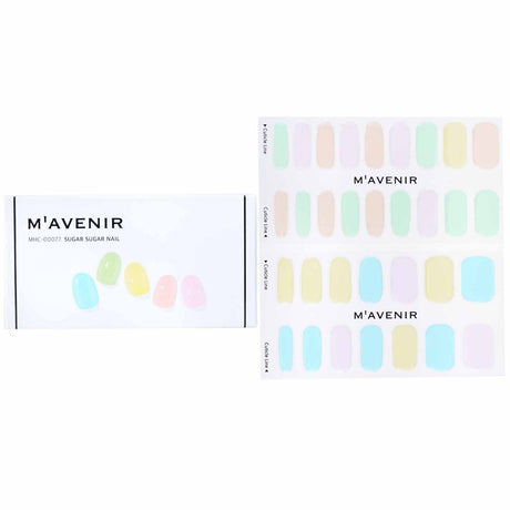 Assorted nail stickers in vibrant colors, made with liquid gel for easy application and radiant shine, perfect for any nail size.