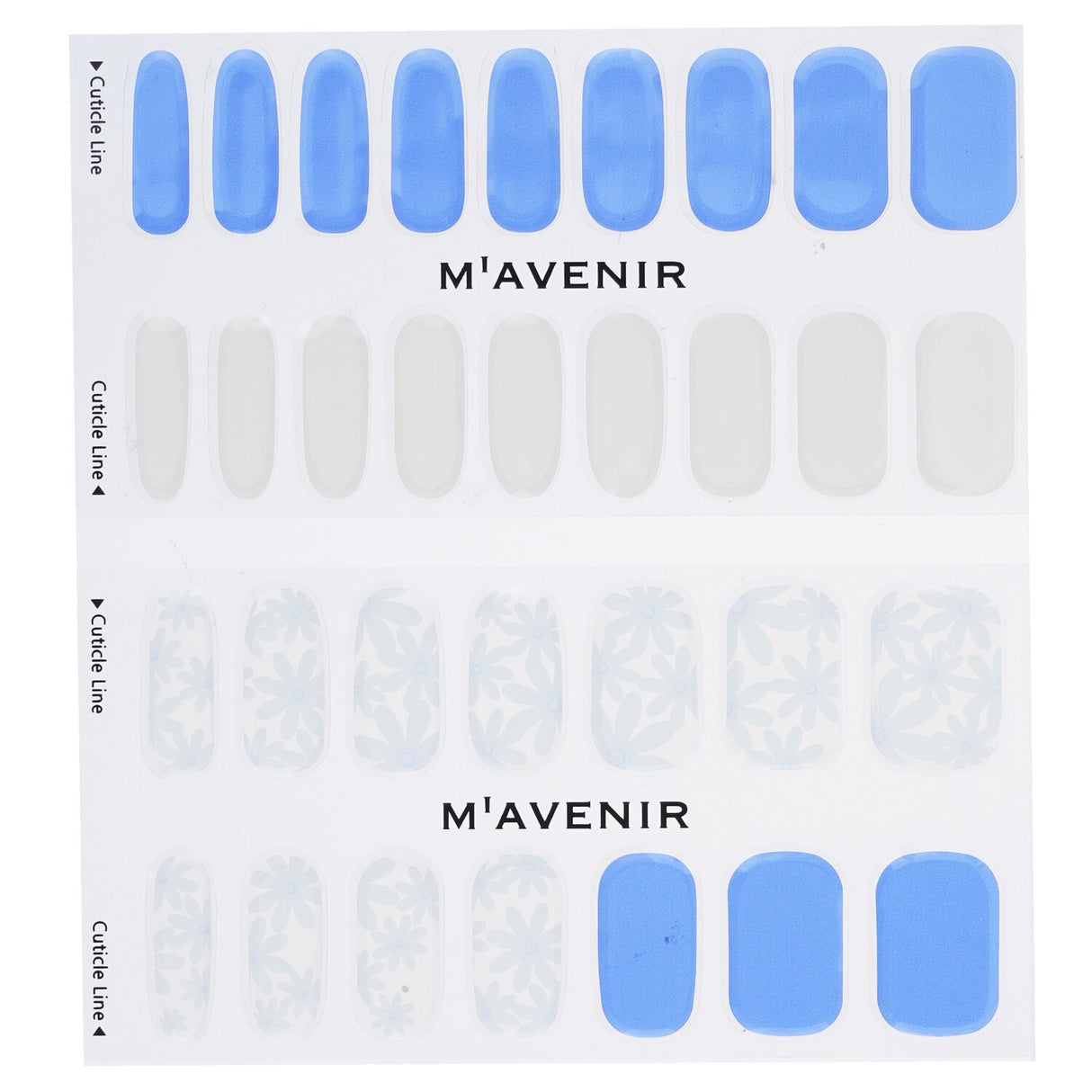 Colorful set of 32 adhesive nail stickers, crafted with real liquid gel for vibrant, salon-quality nail art at home.